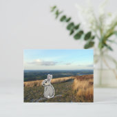 Contemplative Rabbit (color) Briefkaart (Staand voorkant)