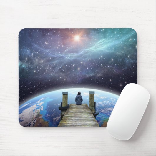 Contemplative Space Art Mouse Pad, Multi-Verse Muismat (Met muis)