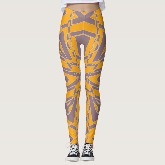 Contempo Box Mustard Plum Leggings (Voorkant)