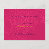 Contempo Floral (Paarse Chartreuse) Bewaar de datu Aankondigingskaart (Achterkant)
