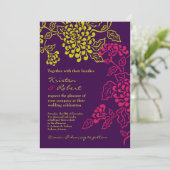 Contempo Floral (Paarse / Chartreuse) v.2 Kaart (Staand voorkant)