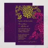 Contempo Floral (Paarse / Chartreuse) v.2 Kaart (Voorkant / Achterkant)