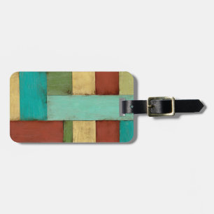 Contempoary Coastal Multicolored Painting Bagagelabel