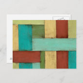 Contempoary Coastal Multicolored Painting Briefkaart (Voorkant / Achterkant)