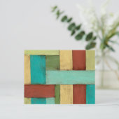 Contempoary Coastal Multicolored Painting Briefkaart (Staand voorkant)