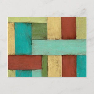 Contempoary Coastal Multicolored Painting Briefkaart