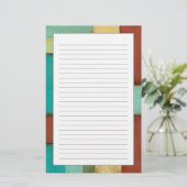 Contempoary Coastal Multicolored Painting Briefpapier (Staand voorkant)