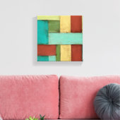 Contempoary Coastal Multicolored Painting Canvas Afdruk (Insitu (Woonkamer))