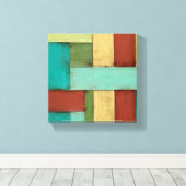 Contempoary Coastal Multicolored Painting Canvas Afdruk (Insitu (Houten vloer))