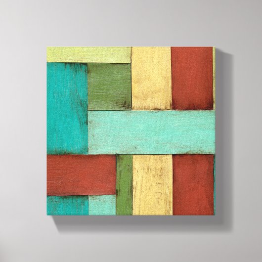 Contempoary Coastal Multicolored Painting Canvas Afdruk (Voorkant)