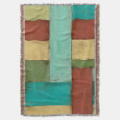 Contempoary Coastal Multicolored Painting Deken (Voorkant Verticaal)