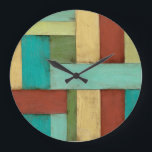Contempoary Coastal Multicolored Painting Grote Klok<br><div class="desc">Aqua, green, red and yellow meet in an explosion of color reminiscent of a pattern on a beach deck. Hanging this contemporary coastal painting on your wall may entice you to take that vacation you ve been putting off! Makes a great gift for anyone in need of a beach getaway....</div>