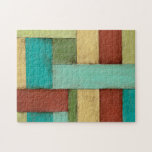 Contempoary Coastal Multicolored Painting Legpuzzel<br><div class="desc">Aqua, green, red and yellow meet in an explosion of color reminiscent of a pattern on a beach deck. Hanging this contemporary coastal painting on your wall may entice you to take that vacation you ve been putting off! Makes a great gift for anyone in need of a beach getaway....</div>