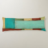 Contempoary Coastal Multicolored Painting Lichaamskussen (Achterkant)