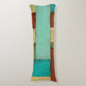 Contempoary Coastal Multicolored Painting Lichaamskussen (Voorkant Verticaal)