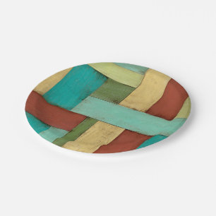 Contempoary Coastal Multicolored Painting Papieren Bordje