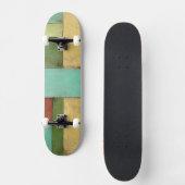 Contempoary Coastal Multicolored Painting Skateboard (Voorkant)