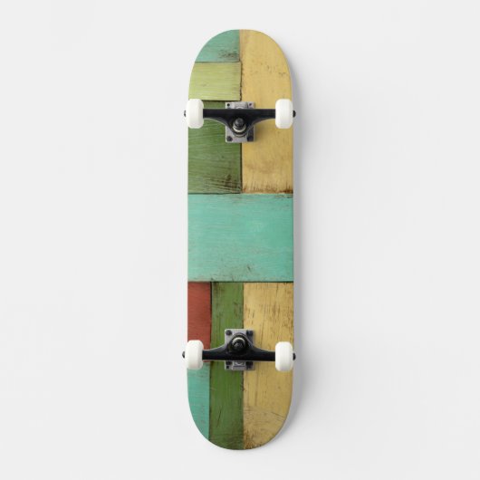 Contempoary Coastal Multicolored Painting Skateboard (Voorkant)