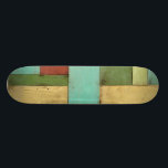 Contempoary Coastal Multicolored Painting Skateboard<br><div class="desc">Aqua, green, red and yellow meet in an explosion of color reminiscent of a pattern on a beach deck. Hanging this contemporary coastal painting on your wall may entice you to take that vacation you ve been putting off! Makes a great gift for anyone in need of a beach getaway....</div>