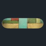 Contempoary Coastal Multicolored Painting Skateboard<br><div class="desc">Aqua, green, red and yellow meet in an explosion of color reminiscent of a pattern on a beach deck. Hanging this contemporary coastal painting on your wall may entice you to take that vacation you ve been putting off! Makes a great gift for anyone in need of a beach getaway....</div>