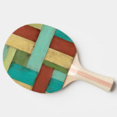 Contempoary Coastal Multicolored Painting Tafeltennisbatje (Zijkant)