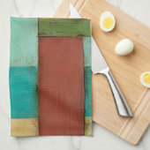 Contempoary Coastal Multicolored Painting Theedoek (Quarter Fold)