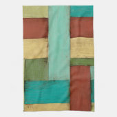 Contempoary Coastal Multicolored Painting Theedoek (Verticaal)