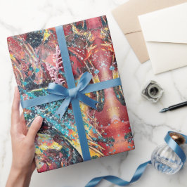 Contemporary Abstract Art Wrapping Paper Cadeaupapier