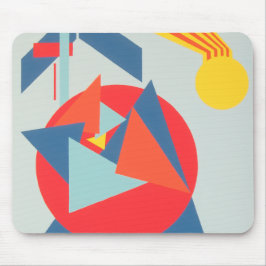 Contemporary Abstract Shapes Mousepad Muismat