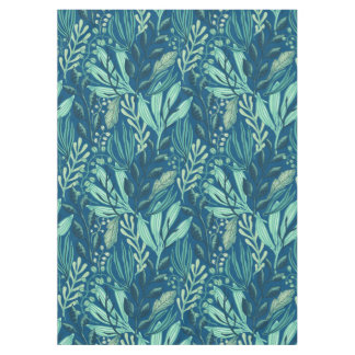 Contemporary Aquatics Blue Green Foliage Tafelkleed
