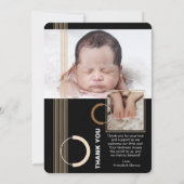 Contemporary Birth Announcement Kaart (Achterkant)