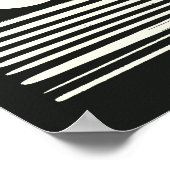 Contemporary Black and White Abstract Art Poster (Hoek)