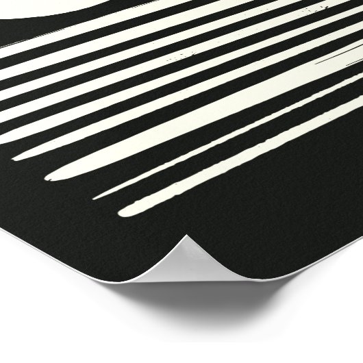 Contemporary Black and White Abstract Art Poster (Hoek)