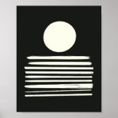Contemporary Black and White Abstract Art Poster (Voorkant)