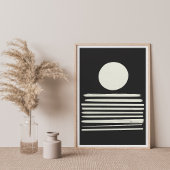 Contemporary Black and White Abstract Art Poster