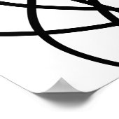 Contemporary Black and White Abstract Line Art Poster (Hoek)