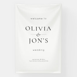 Contemporary Black and White Wedding Welcome  Spandoek