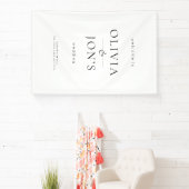 Contemporary Black and White Wedding Welcome  Spandoek (Insitu)