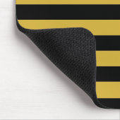 Contemporary Black Metallic Gold Stripe Layout Muismat (Hoek)
