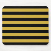 Contemporary Black Metallic Gold Stripe Layout Muismat (Voorkant)