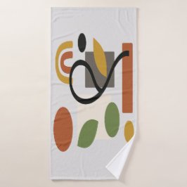 Contemporary Botanical Geometry Badhanddoek