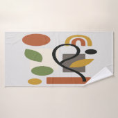 Contemporary Botanical Geometry Badhanddoek (Badhanddoek)