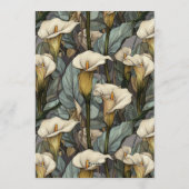 Contemporary Call Lilies Floral Girl Birthday  Kaart (Achterkant)