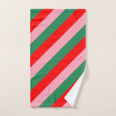 Contemporary Christmas Candy Stripes  Bad Handdoek (Handdoek)
