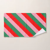 Contemporary Christmas Candy Stripes  Bad Handdoek (Handdoek)