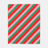 Contemporary Christmas Candy Stripes  Fleece Deken (Voorkant)