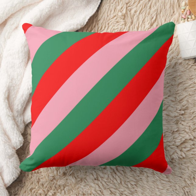 Contemporary Christmas Candy Stripes  Kussen (Deken)