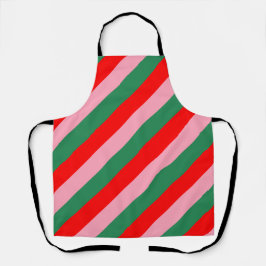 Contemporary Christmas Candy Stripes  Schort