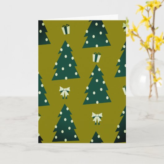 Contemporary Christmas Card Kaart (Gele Bloem)