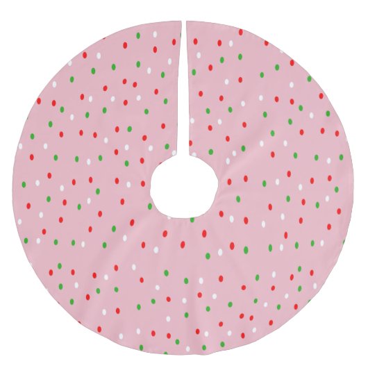 Contemporary Christmas Polka Dots  Kerstboom Rok (Voorkant)